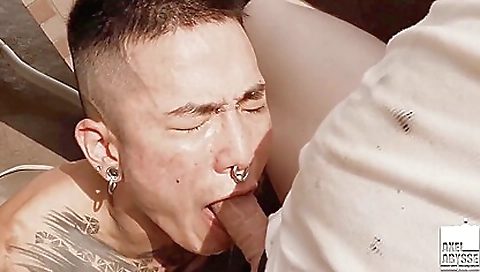 Mila and sexy milf in a strip imageo