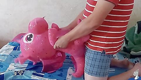 Sexy young chick masturbates with her sexy body