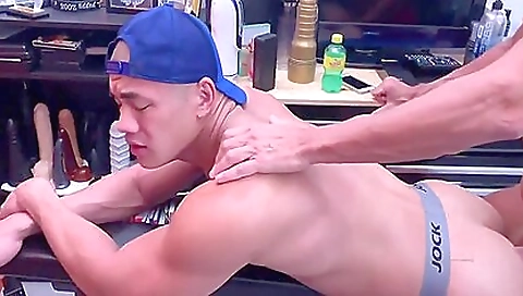 Cute blonde takes on her ass