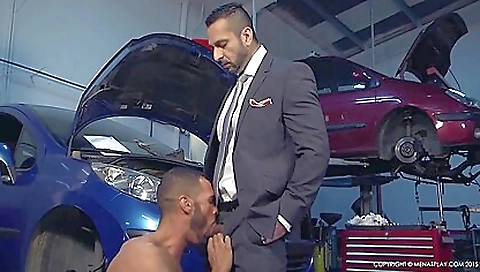 Mady's husband is fucked by a huge cock